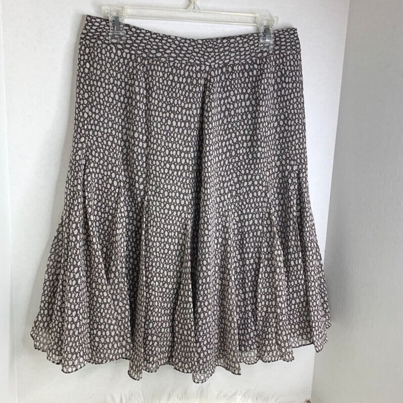 Charter Club Dresses & Skirts - Charter Club Womens Sz 10 P Full Skirt Knee Length Animal Print Brown Flare Hem